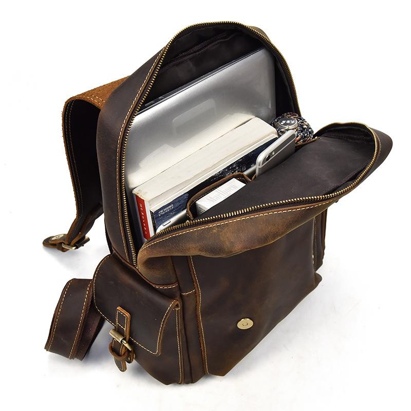 Damen Leder Rucksack 15L Uméra – Vintage Rucksack aus Echtleder
