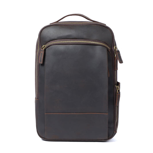 Leder-Laptop-Rucksack im Vintage-Stil – Robust & Elegant