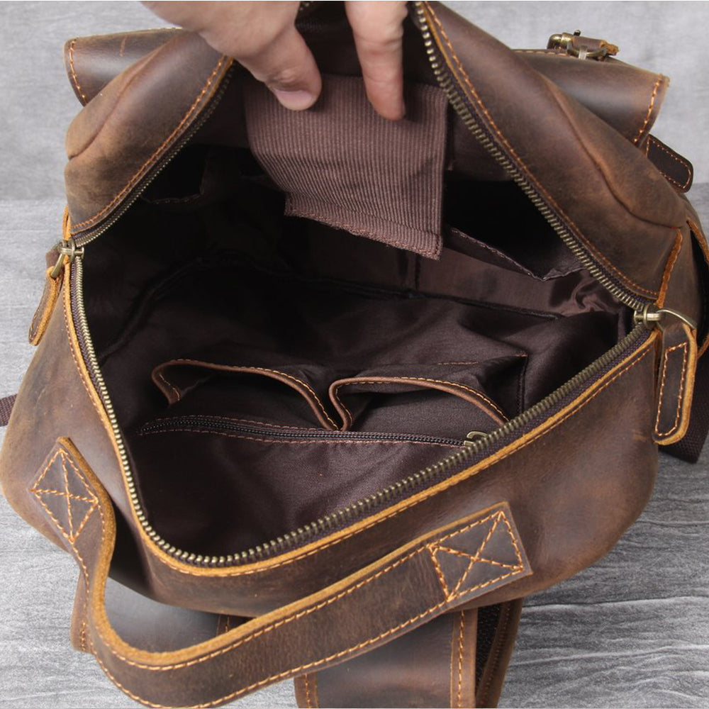 Leder Herren-Rucksack Moritz – Vintage-Rucksack in Hellbraun