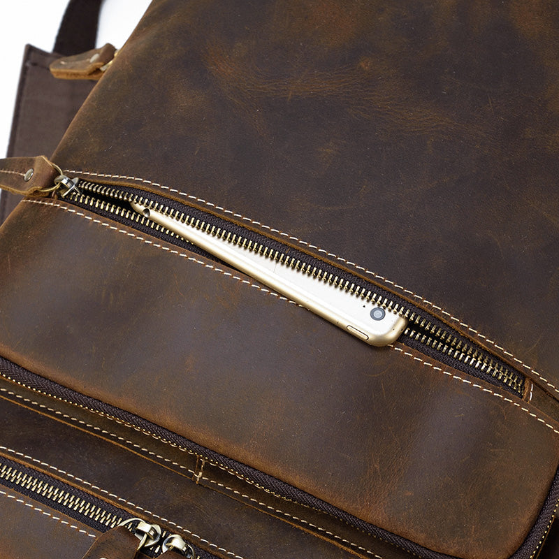 Leder Rucksack Backpack 14L Neravo – Vintage Leder Rucksack