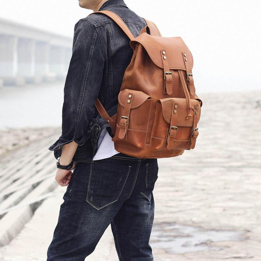 Leather Travel Backpack Ravenridge 25L – Vintage Lederrucksack Herren