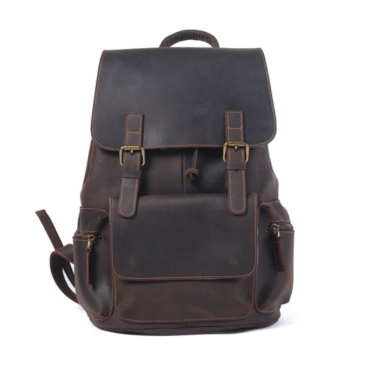 Leder Turnbeutel Rucksack 14L Darven – Vintage Backpack aus Echtleder