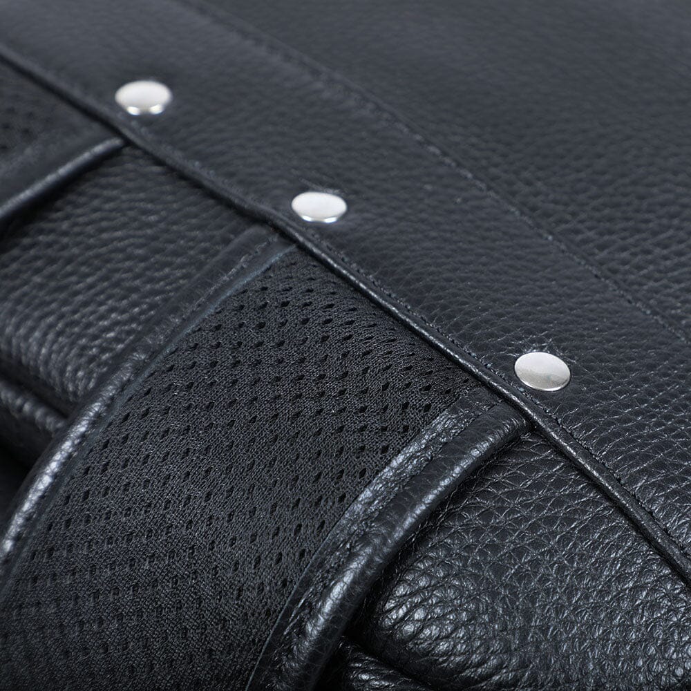 Schwarzer Leder Rucksack 16L Nocteris – Urban Backpack aus Echtleder