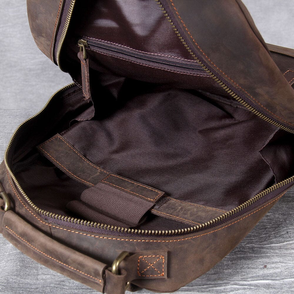 Echter Leder Rucksack 14L Taviro – Vintage Backpack aus Vollleder