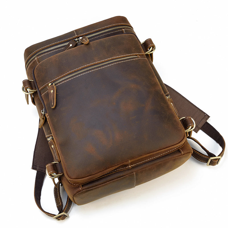 Leder Rucksack Backpack 14L Neravo – Vintage Leder Rucksack