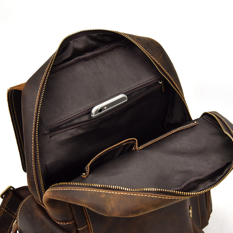 Damen Leder Rucksack 15L Uméra – Vintage Rucksack aus Echtleder
