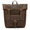 Rolltop Leder Rucksack 20L Indoro – Vintage Echtleder Backpack