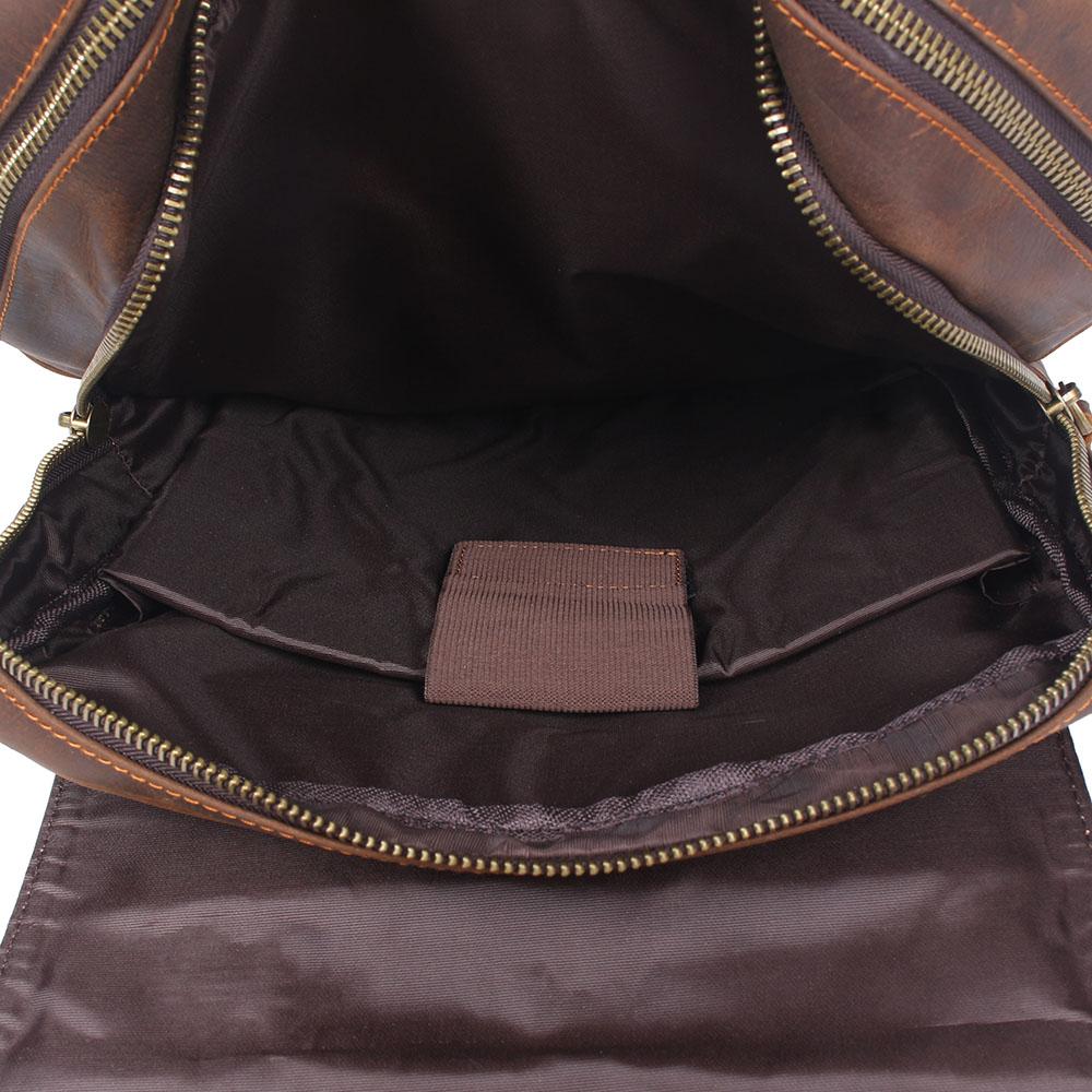 Brown Leather Rucksack BJORVIK 18L – Vintage Lederrucksack Unisex