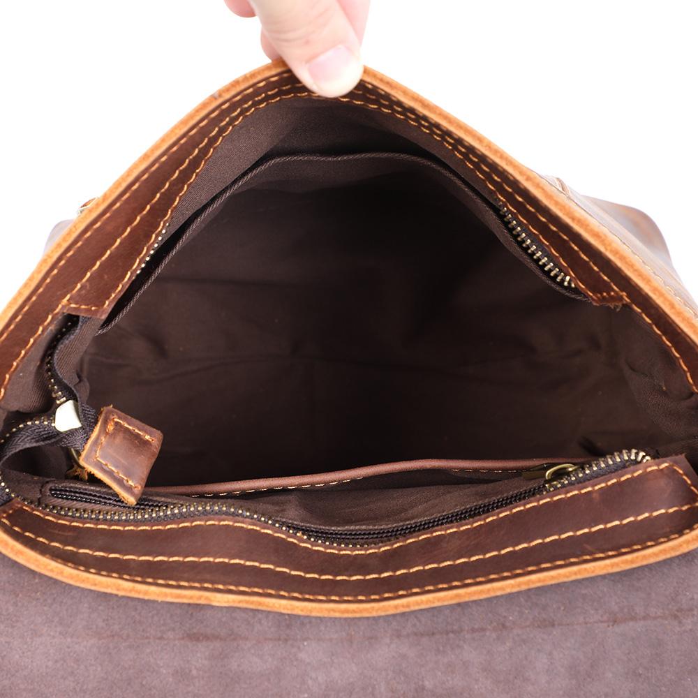Kleiner Leder Rucksack 10L Ithvara – Vintage Rucksack aus Leder