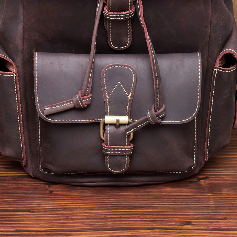 Damen Leder Rucksack 18L Elowen – Vintage Echtleder Backpack