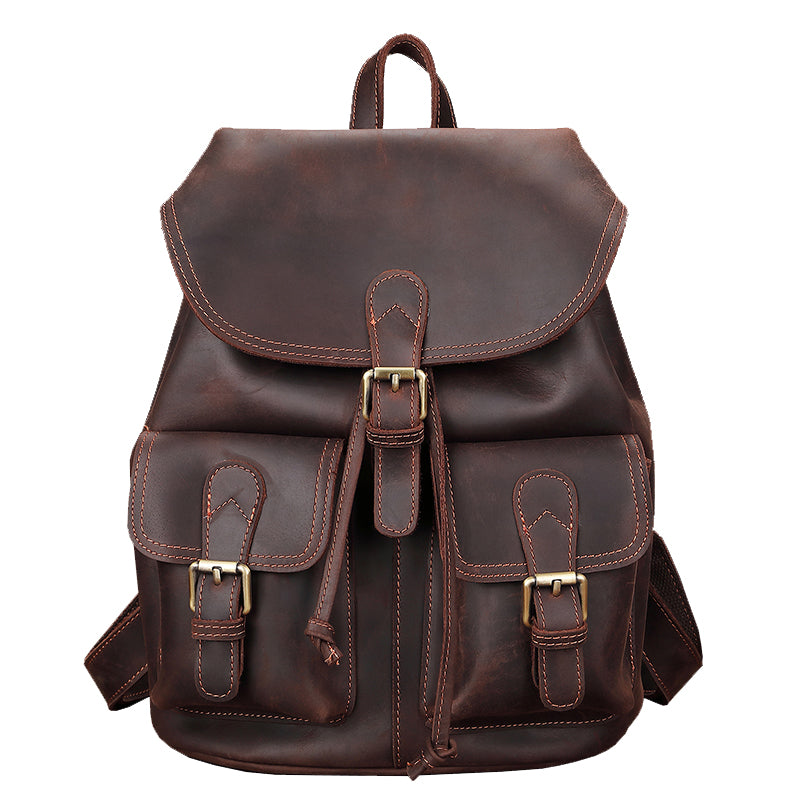 Leder Schulranzen Rucksack 16L Oklair – Vintage Satchel aus Leder