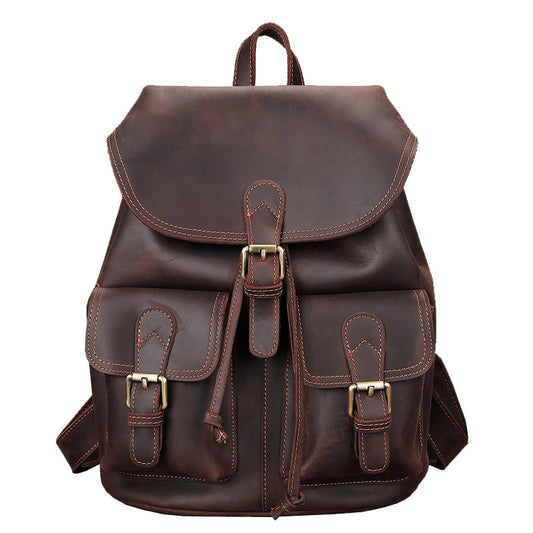 Leder Schulranzen Rucksack 16L Oklair – Vintage Satchel aus Leder