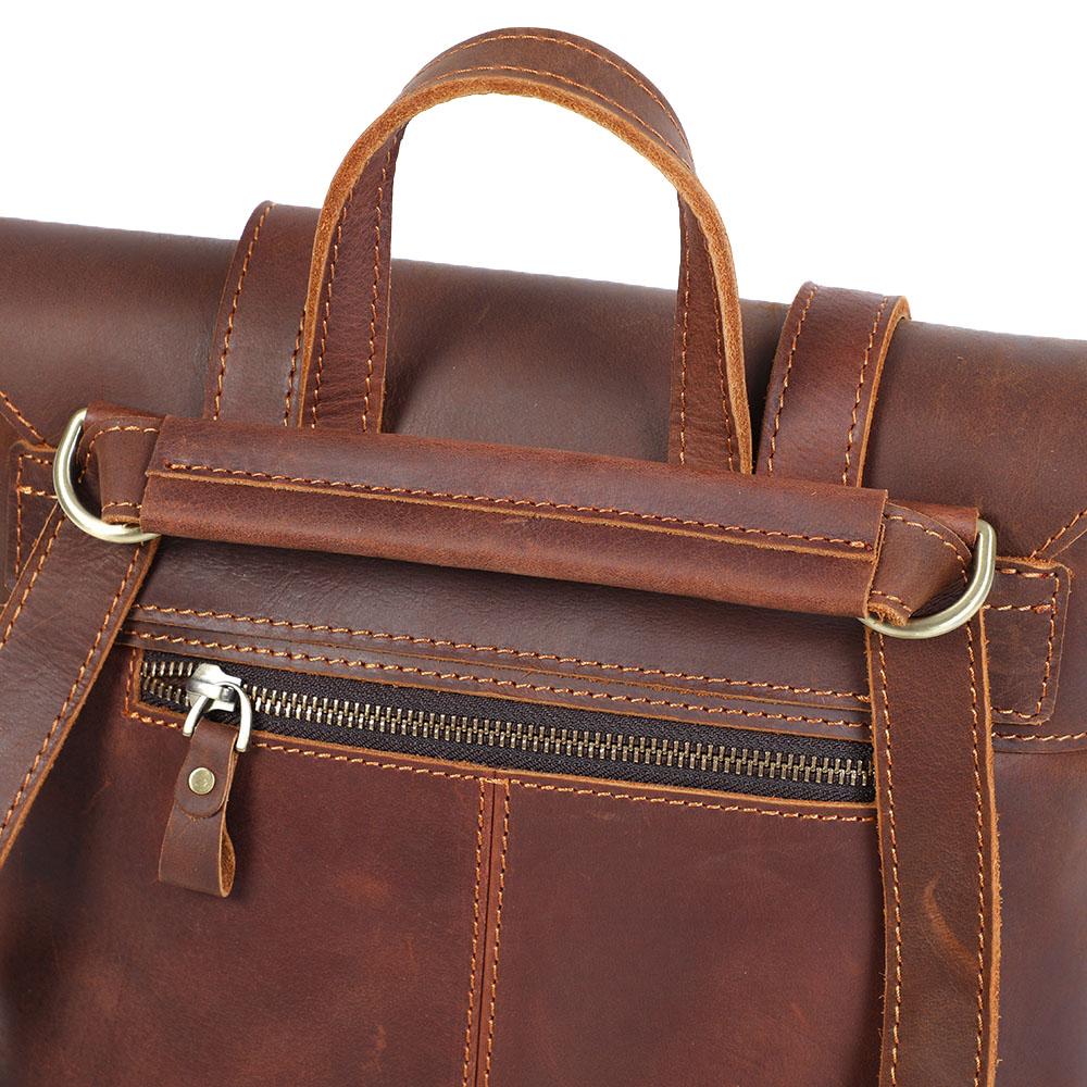 Kleiner Leder Rucksack 10L Ithvara – Vintage Rucksack aus Leder