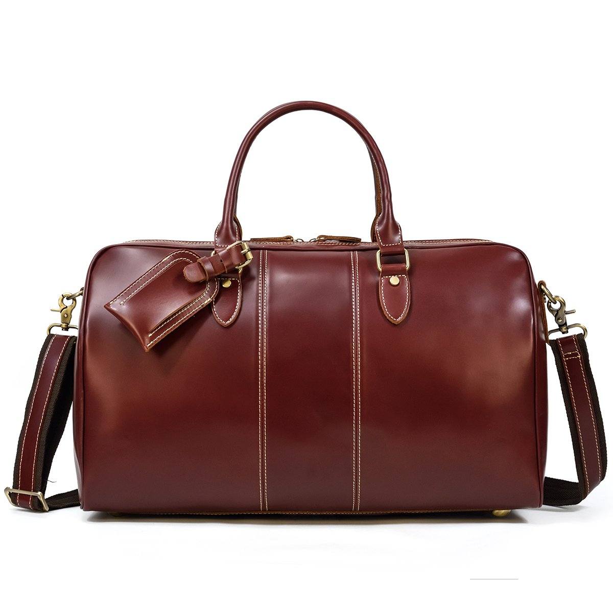 Leather Weekender Bag – Vintage 35L Weekender für Stilreisen