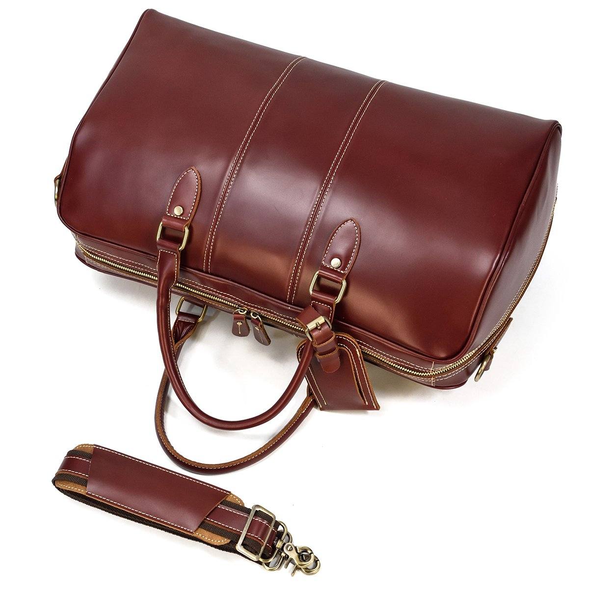 Leather Weekender Bag – Vintage 35L Weekender für Stilreisen