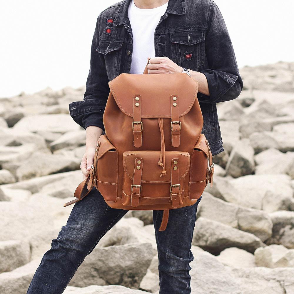 Leather Travel Backpack Ravenridge 25L – Vintage Lederrucksack Herren