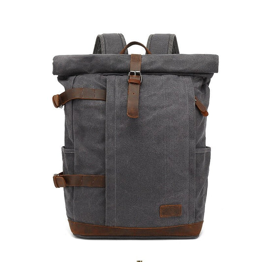 Vintage Rucksack Herren – Canvas Rucksack mit Lederdetails