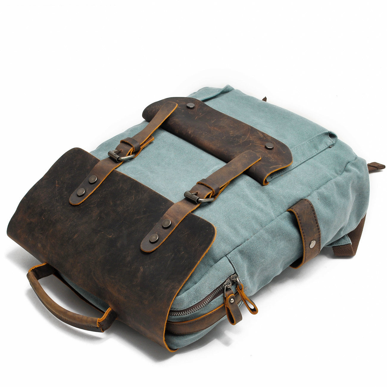 Canvas Tasche Norwegen – Vintage Rucksack für Laptop & Reisen 16L