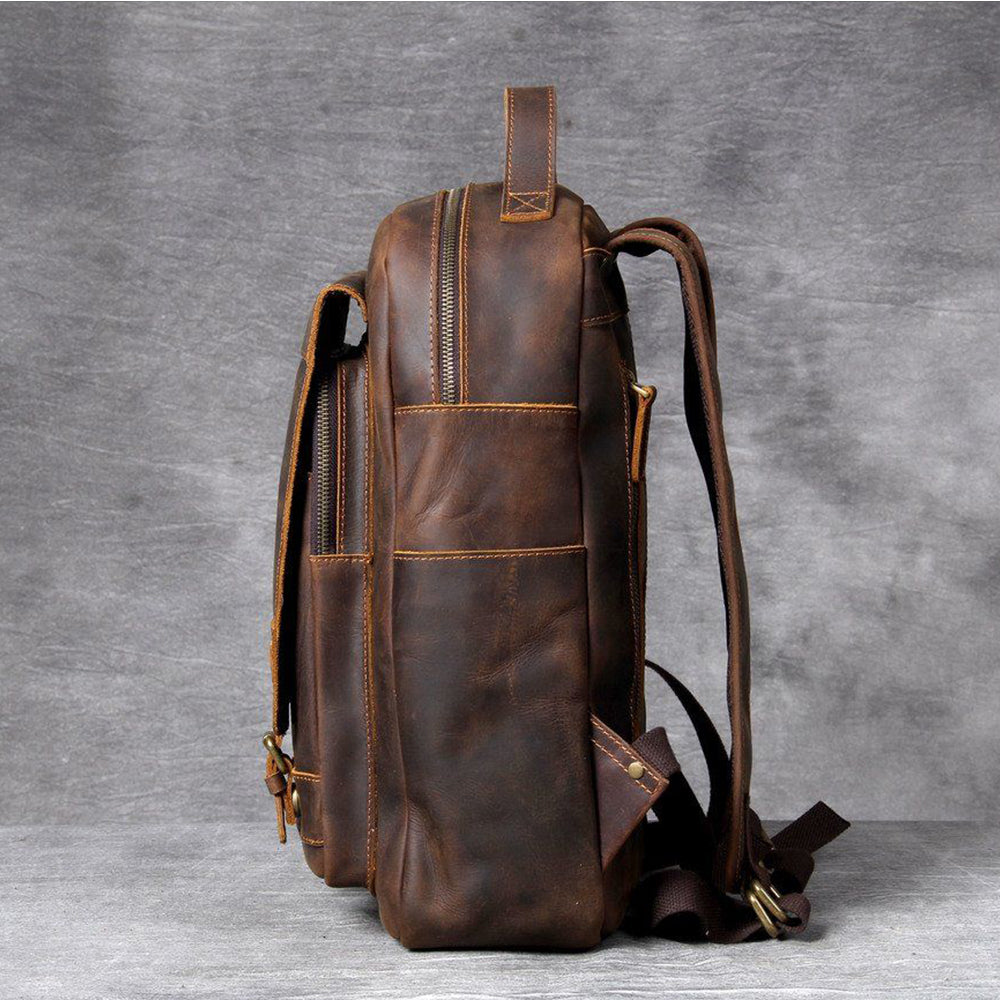 Leder Herren-Rucksack Moritz – Vintage-Rucksack in Hellbraun