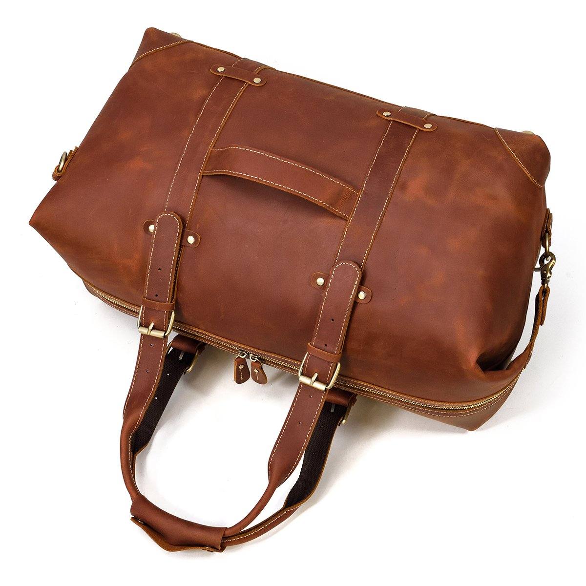 Reisetasche aus Leder 34L – Vintage Panamatasche für stilvolles Reisen