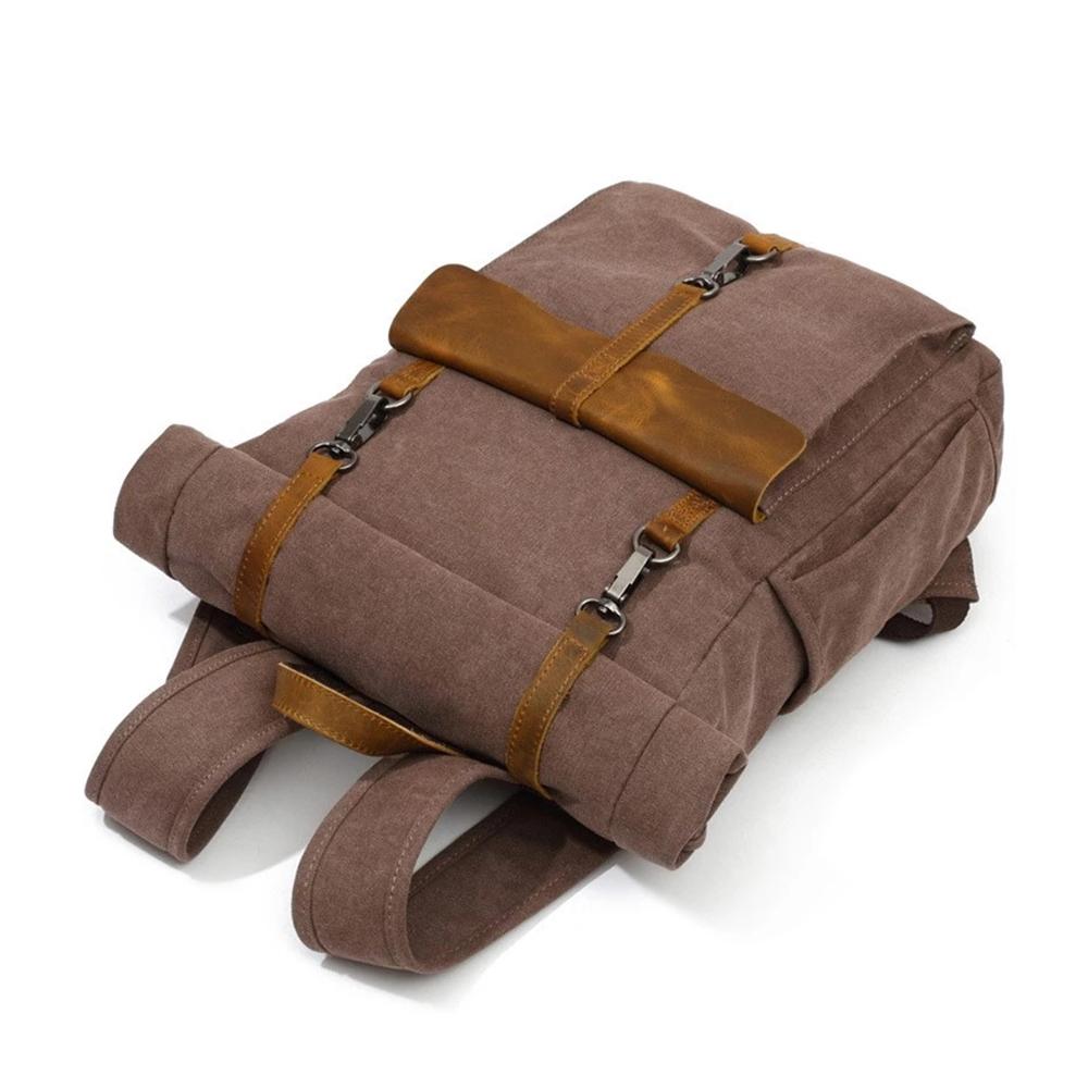 Canvas Tasche Vintage AMSTERDAM – Retro Rucksack mit Laptopfach