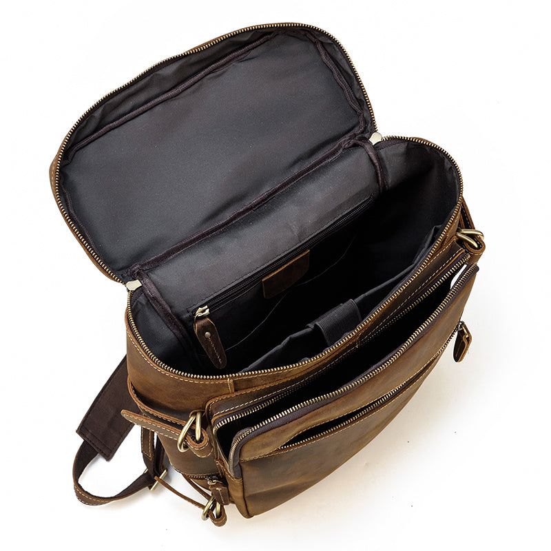 Leder Rucksack Backpack 14L Neravo – Vintage Leder Rucksack