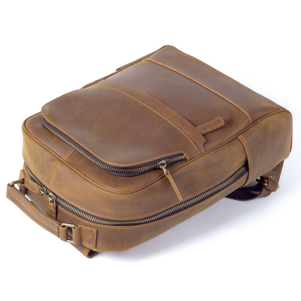Echter Leder Rucksack 14L Taviro – Vintage Backpack aus Vollleder