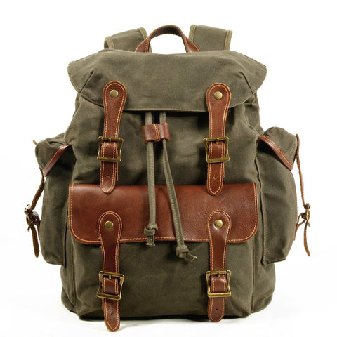 Vintage Canvas Rucksack für Damen & Herren – 30L Wanderrucksack