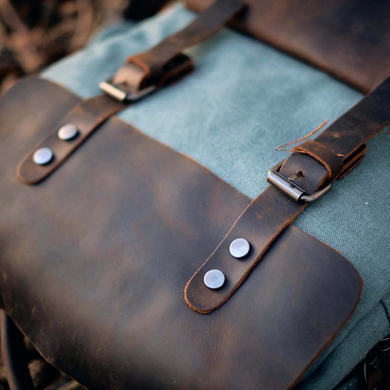 Canvas Tasche Norwegen – Vintage Rucksack für Laptop & Reisen 16L