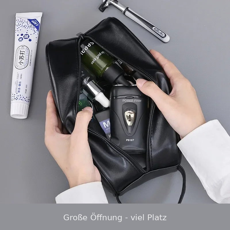 Kulturtasche Leder Herren – groß & handlich