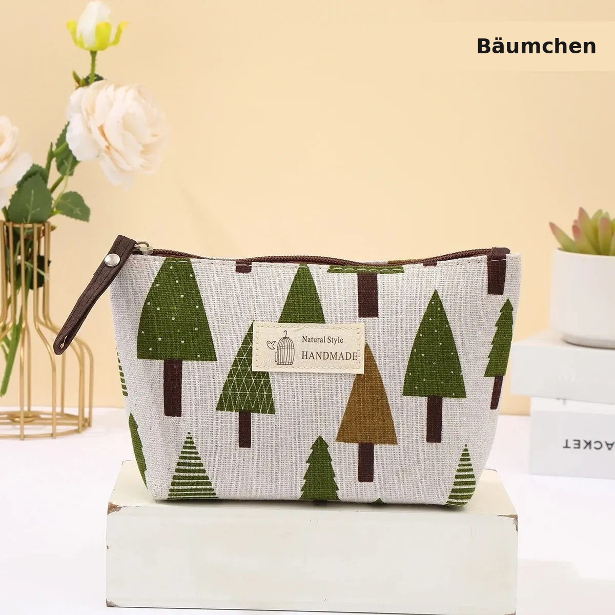 Canvas-Mäppchen mit Reißverschluss – Mün – Grün
