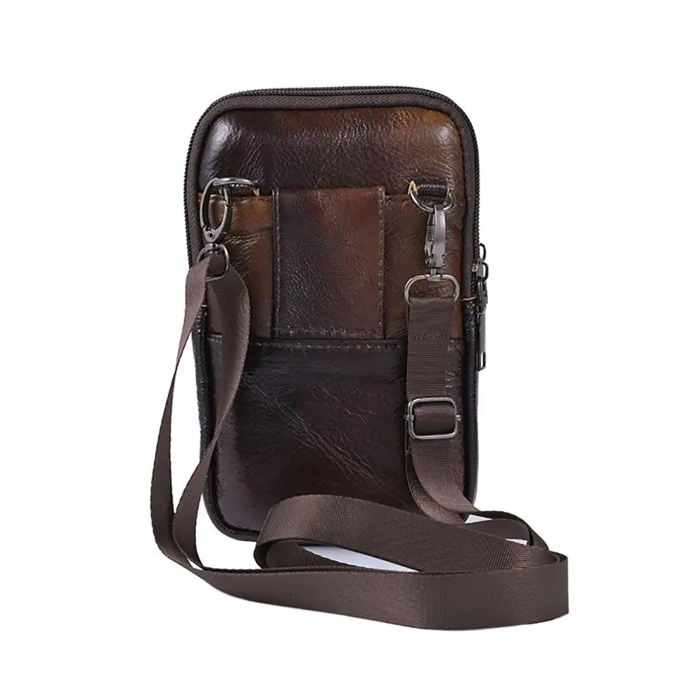 Leder-Gürteltasche Herren – Vintage Rindsleder Hüfttasche