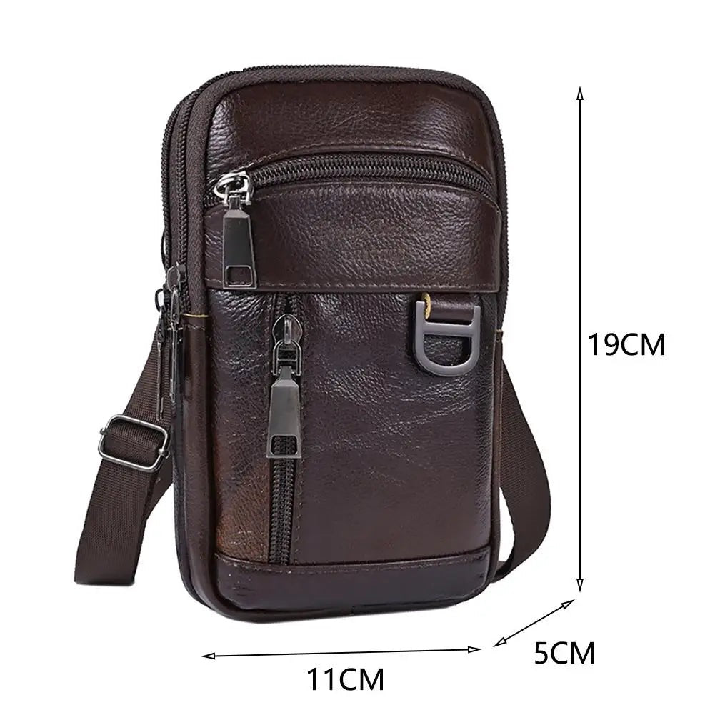 Leder-Gürteltasche Herren – Vintage Rindsleder Hüfttasche