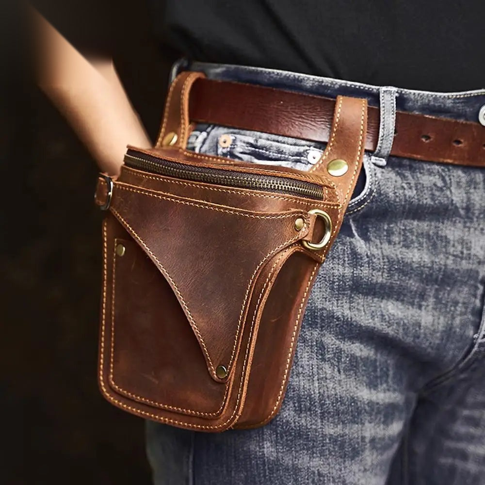 Gürteltasche Leder Vintage – Bauchtasche für Herren