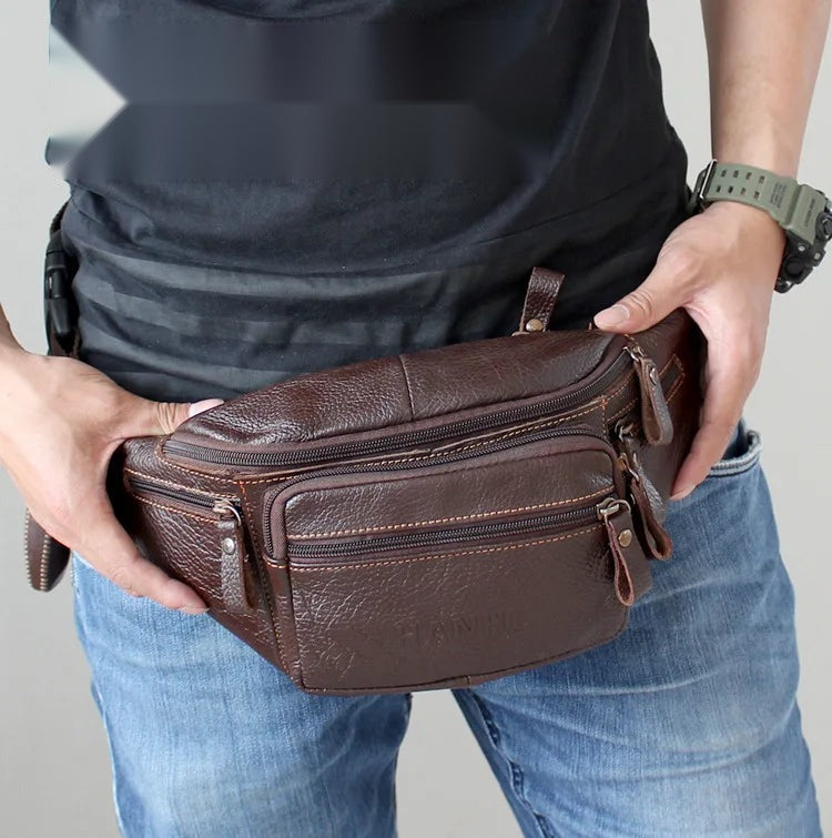 Gürteltasche Leder – Bauchtasche mit mehreren Fächern