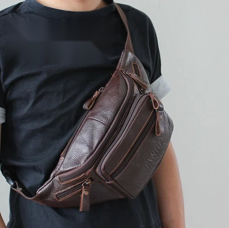 Gürteltasche Leder – Bauchtasche mit mehreren Fächern