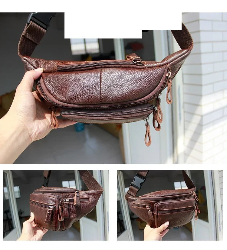 Gürteltasche Leder – Bauchtasche mit mehreren Fächern