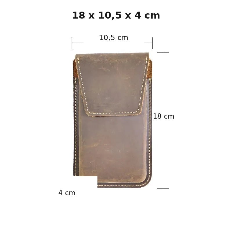 Gürteltasche Herren Leder – Vintage Handytasche XXL