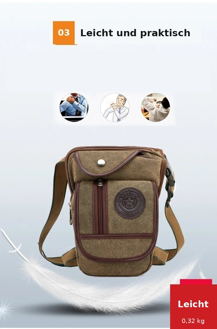 Beinholster Canvas – Motorrad Gürteltasche mit Hüftgurt