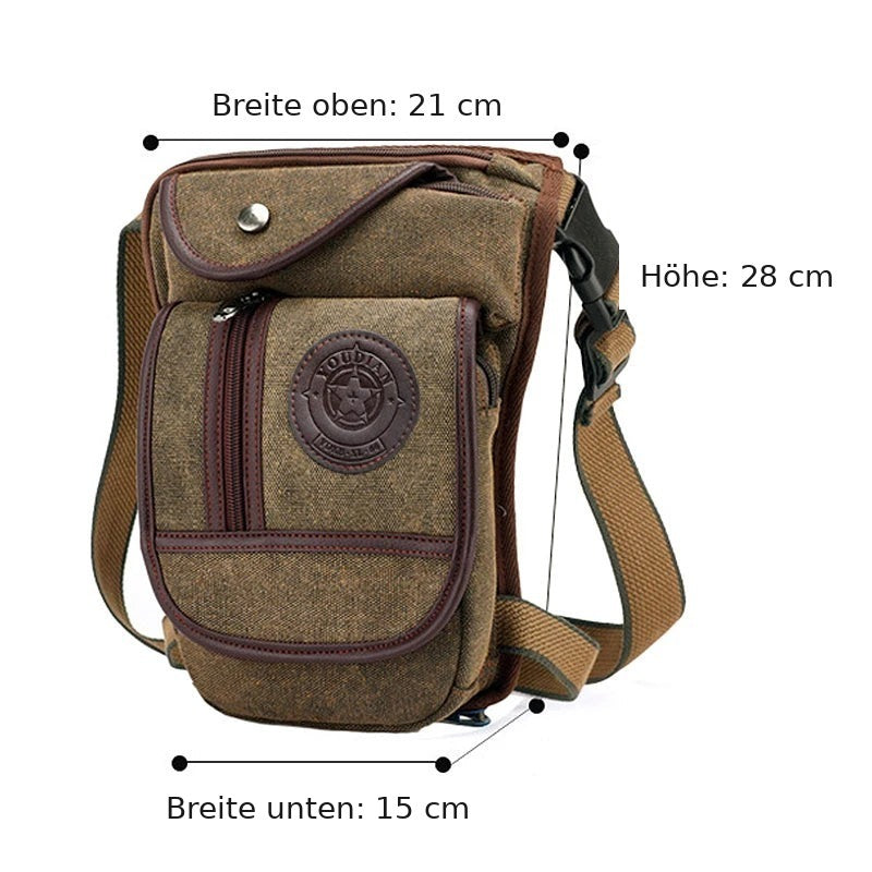 Beinholster Canvas – Motorrad Gürteltasche mit Hüftgurt