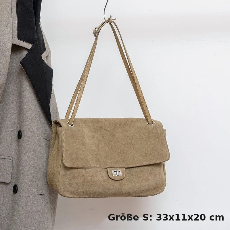 Ledertasche Damen Vintage – Rindsleder m – Beige