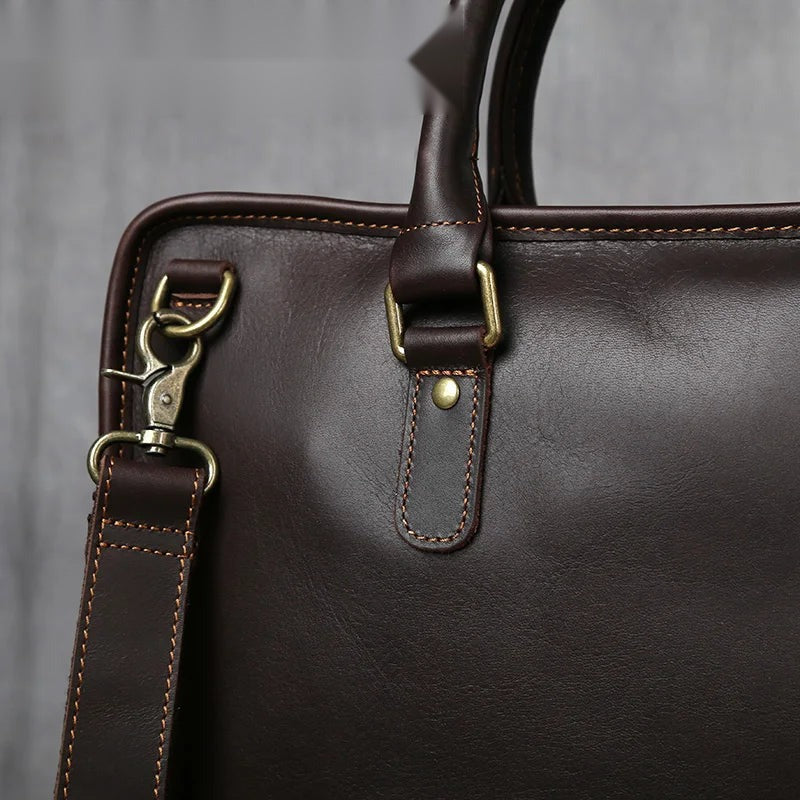 Aktentasche Leder Herren – 14 Zoll Laptoptasche Business
