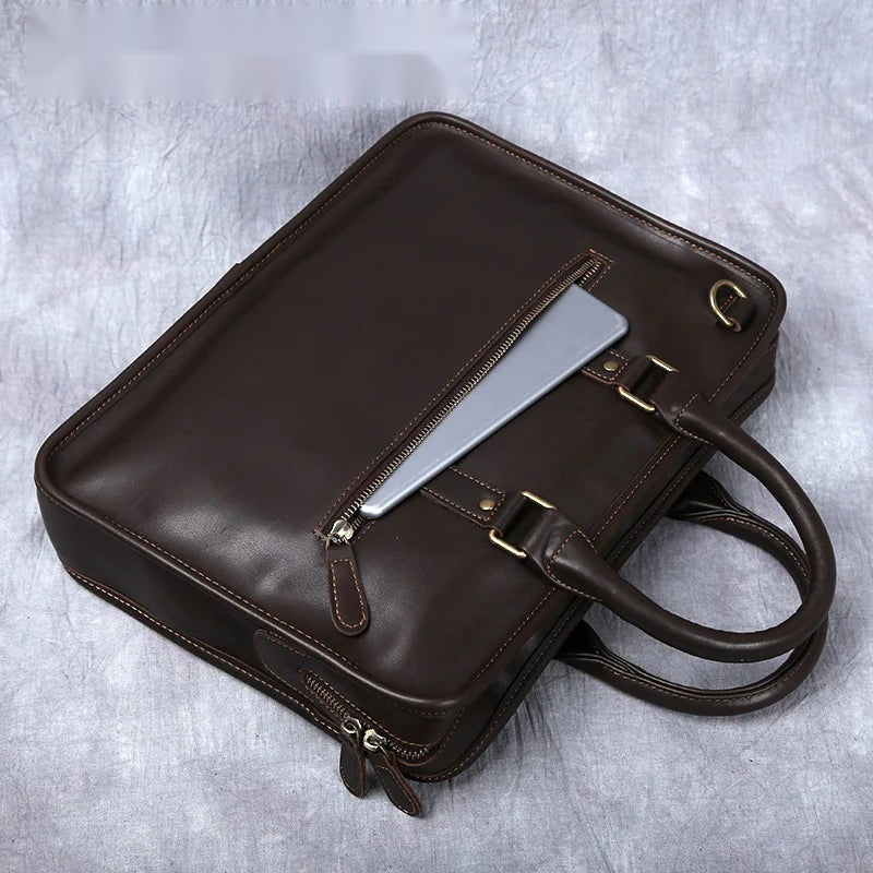 Aktentasche Leder Herren – 14 Zoll Laptoptasche Business