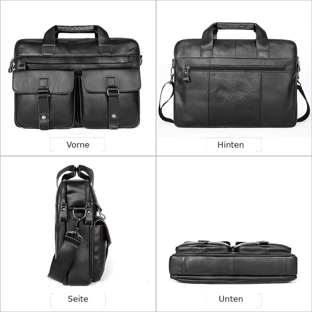 Leder-Aktentasche 15,6" – Business & Laptop