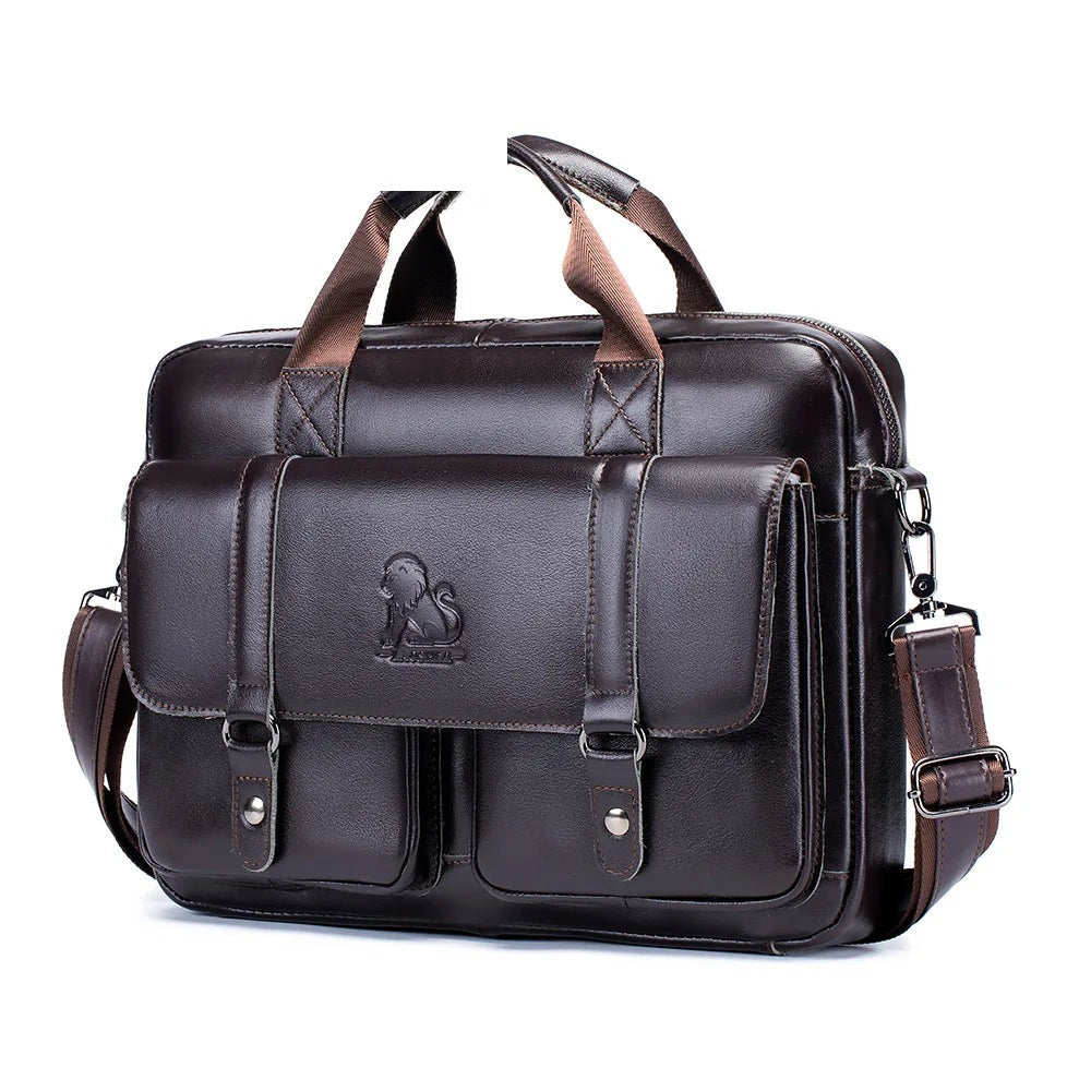 Aktentasche Herren Leder – Laptop & Business (braun)