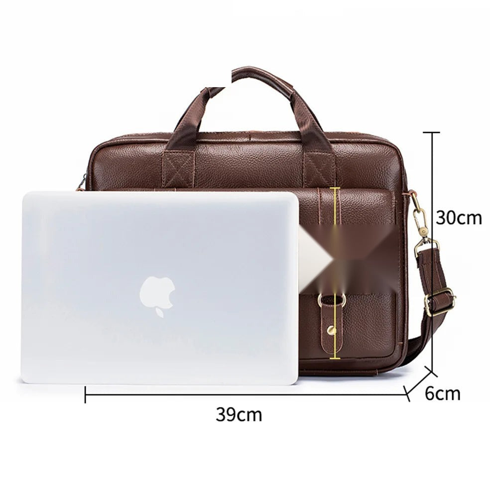 Aktentasche Herren Leder – Laptop & Business (braun)