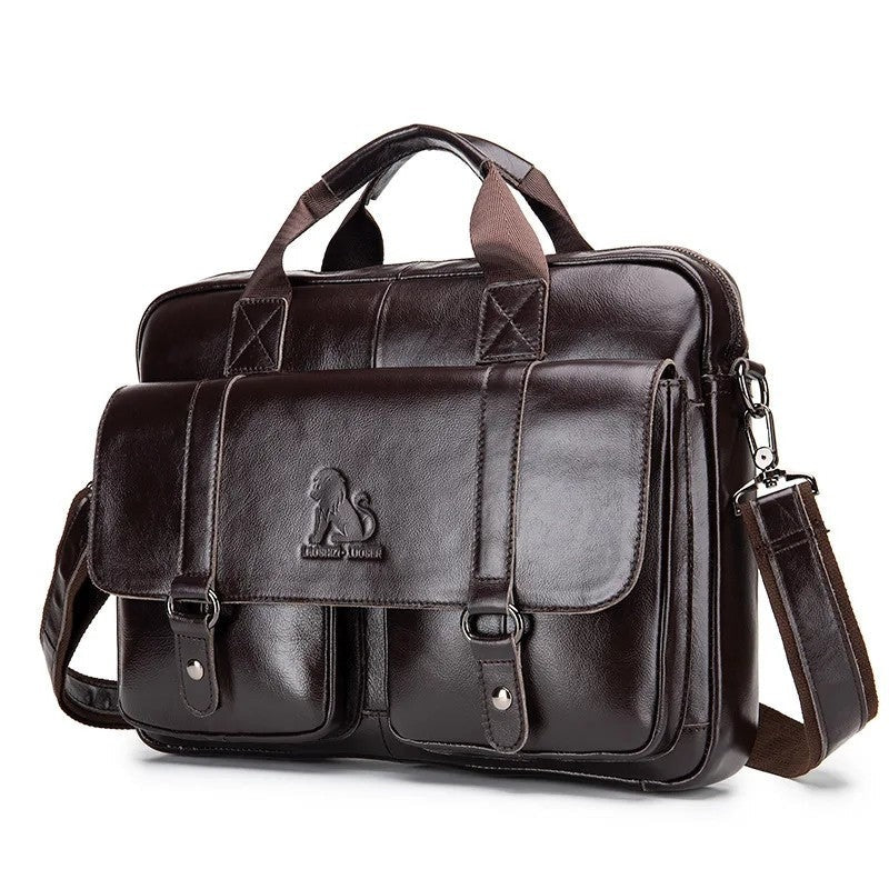 Aktentasche Herren Leder – Laptop & Busi – Dunkelbraun