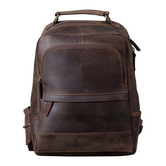 Echter Leder Rucksack 14L Taviro – Vintage Backpack aus Vollleder