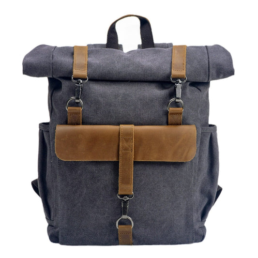 Canvas Tasche Vintage AMSTERDAM – Retro Rucksack mit Laptopfach