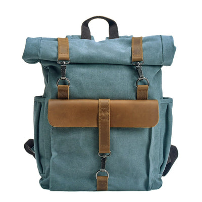 Canvas Tasche Vintage AMSTERDAM – Retro Rucksack mit Laptopfach 20L